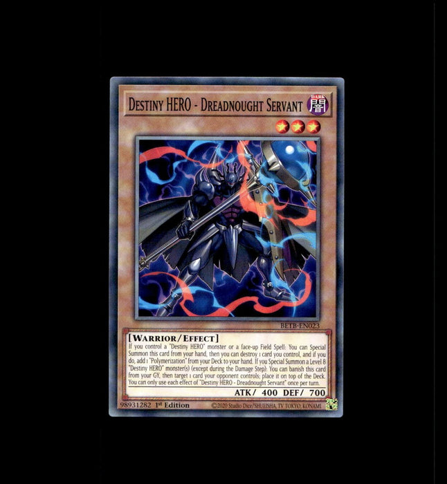 (Preorder) YuGiOh Destiny HERO - Dreadnought Servant BETB-EN023 Beyond the Brave 1St Edition - Eterna Cards