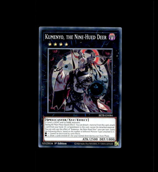 (Preorder) YuGiOh Kumenyo, the Nine-Hued Deer BETB-EN084 Beyond the Brave 1St Edition - Eterna Cards