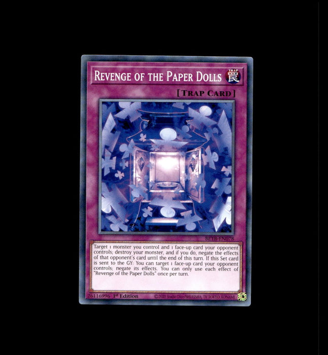 (Preorder) YuGiOh Revenge of the Paper Dolls BETB-EN078 Beyond the Brave 1St Edition - Eterna Cards