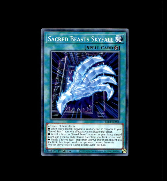 (Preorder) YuGiOh Sacred Beasts Skyfall BETB-EN065 Beyond the Brave 1St Edition - Eterna Cards