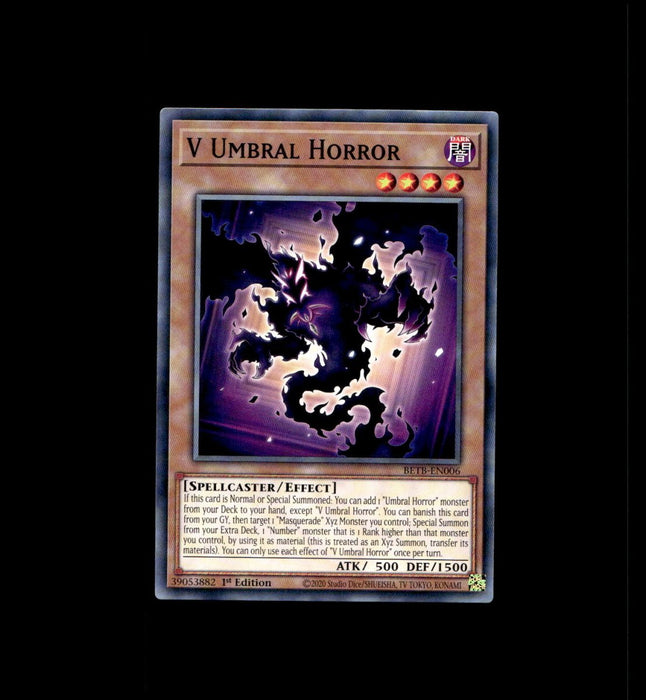 (Preorder) YuGiOh V Umbral Horror BETB-EN006 Beyond the Brave 1St Edition - Eterna Cards