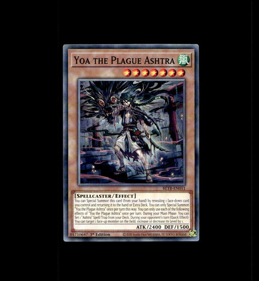 (Preorder) YuGiOh Yoa the Plague Ashtra BETB-EN011 Beyond the Brave 1St Edition - Eterna Cards