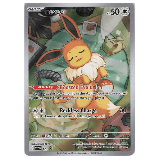 basic eevee pokemon card Prismatic Evolutions Eevee SVP 173 Promo Card (Sealed) — EternaCards