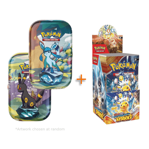 Prismatic Evolutions Mini Tins & Surging Sparks Bundle - EternaCards