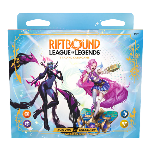 Riftbound League of Legends Radiance Showdown Deck Display (Evelynn vs Seraphine) - EternaCards