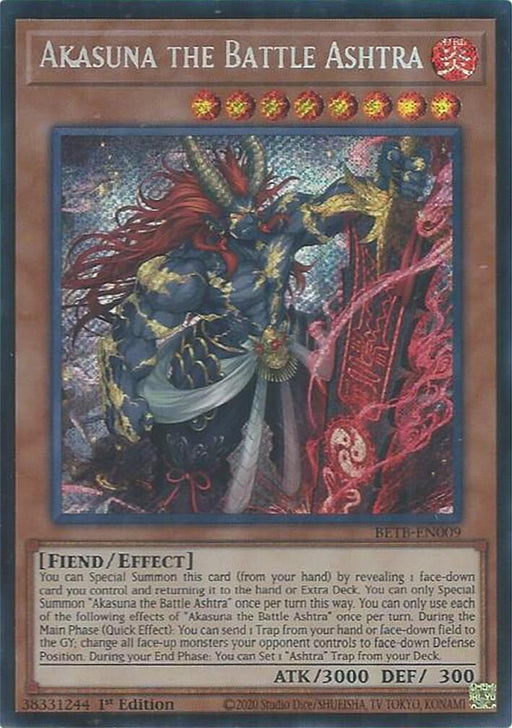 YuGiOh Akasuna the Battle Ashtra BETB-EN009 Beyond the Brave 1St Edition - Eterna Cards