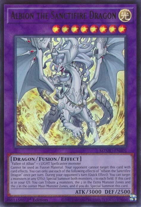 YuGiOh Albion the Sanctifire Dragon MZMU-EN101 Maze of Muertos 1st Edition - EternaCards