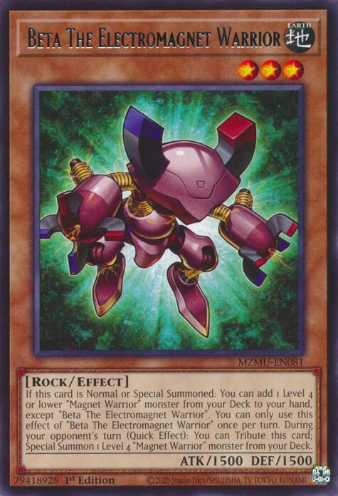 YuGiOh Beta The Electromagnet Warrior MZMU-EN081 Maze of Muertos 1st Edition - EternaCards