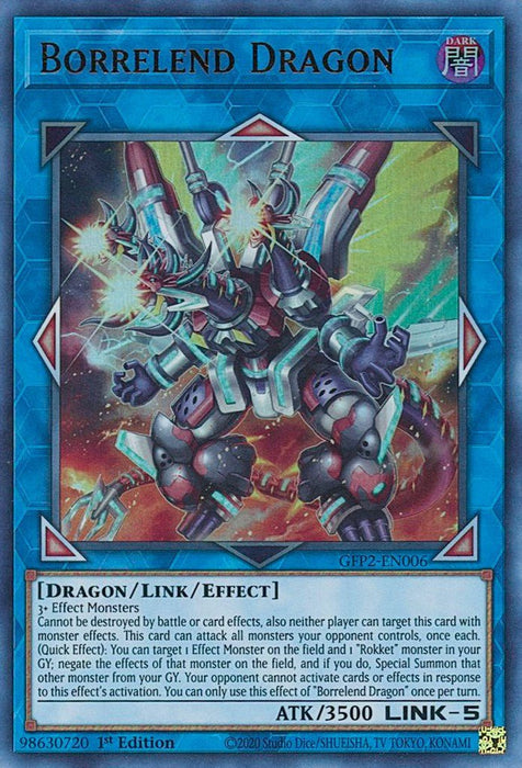 YuGiOh Borrelend Dragon GFP2-EN006 Ghosts From the Past: The 2nd Haunting 1st Edition - EternaCards