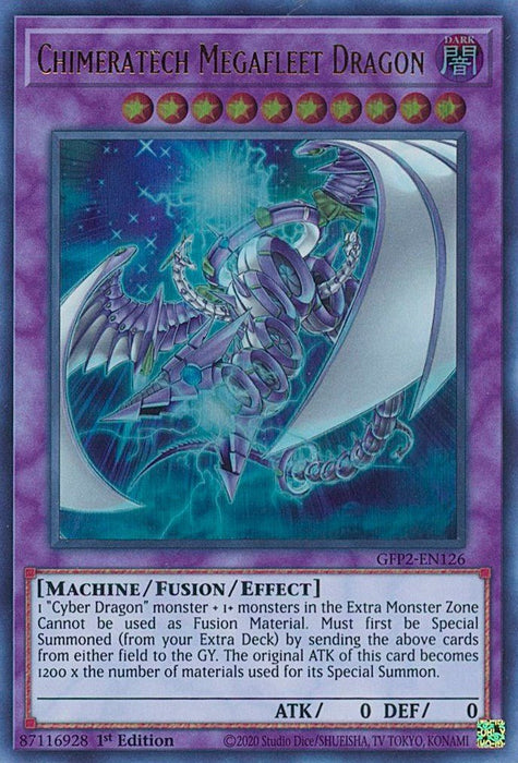 YuGiOh Chimeratech Megafleet Dragon GFP2-EN126 Ghosts From the Past: The 2nd Haunting 1st Edition - EternaCards