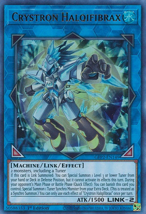 YuGiOh Crystron Halqifibrax GFP2-EN149 Ghosts From the Past: The 2nd Haunting 1st Edition - EternaCards
