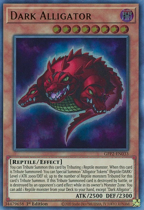 YuGiOh Dark Alligator GFP2-EN033 Ghosts From the Past: The 2nd Haunting 1st Edition - EternaCards