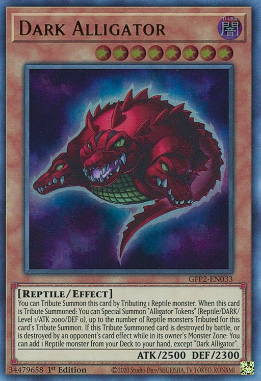 YuGiOh Dark Alligator GFP2-EN033 Ghosts From the Past: The 2nd Haunting 1st Edition - EternaCards
