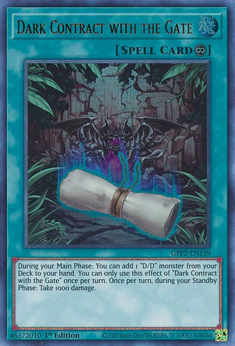 YuGiOh Dark Contract with the Gate GFP2-EN159 Ghosts From the Past: The 2nd Haunting 1st Edition - EternaCards