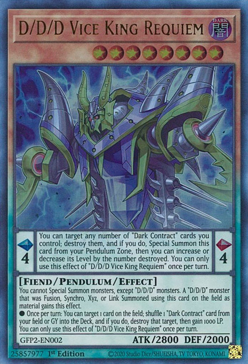 YuGiOh D/D/D Vice King Requiem GFP2-EN002 Ghosts From the Past: The 2nd Haunting 1st Edition - EternaCards