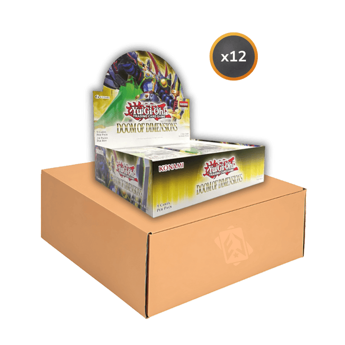 YuGiOh! Doom of Dimensions Booster Box Case (12 Boxes) (1st Edition) - EternaCards