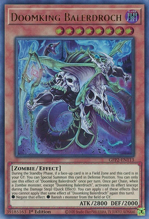 YuGiOh Doomking Balerdroch GFP2-EN113 Ghosts From the Past: The 2nd Haunting 1st Edition - EternaCards