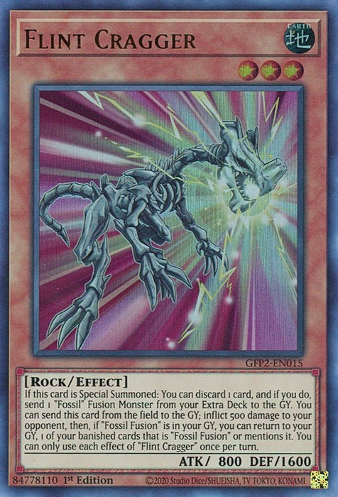 YuGiOh Flint Cragger GFP2-EN015 Ghosts From the Past: The 2nd Haunting 1st Edition - EternaCards