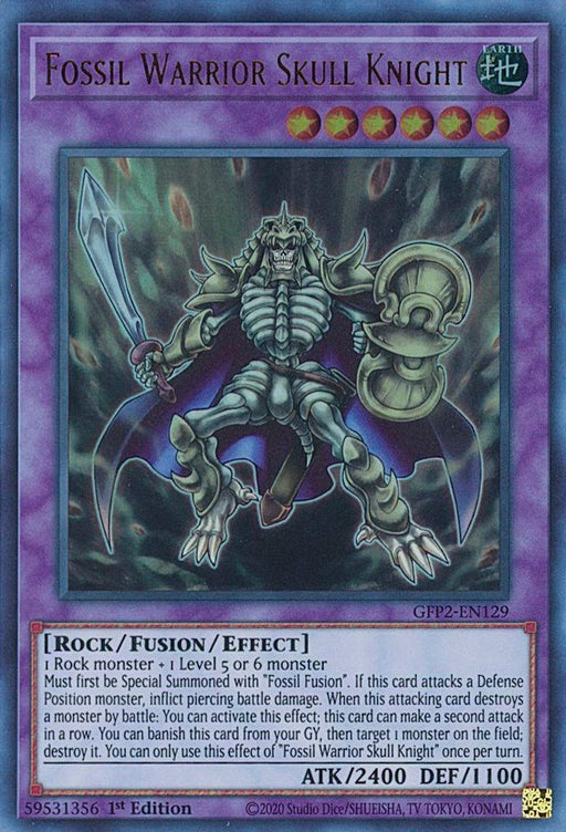 YuGiOh Fossil Warrior Skull Knight GFP2-EN129 Ghosts From the Past: The 2nd Haunting 1st Edition - EternaCards