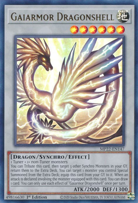 YuGiOh Gaiarmor Dragonshell MP22-EN147 2022 Tin of the Pharaoh's Gods 1st Edition - EternaCards
