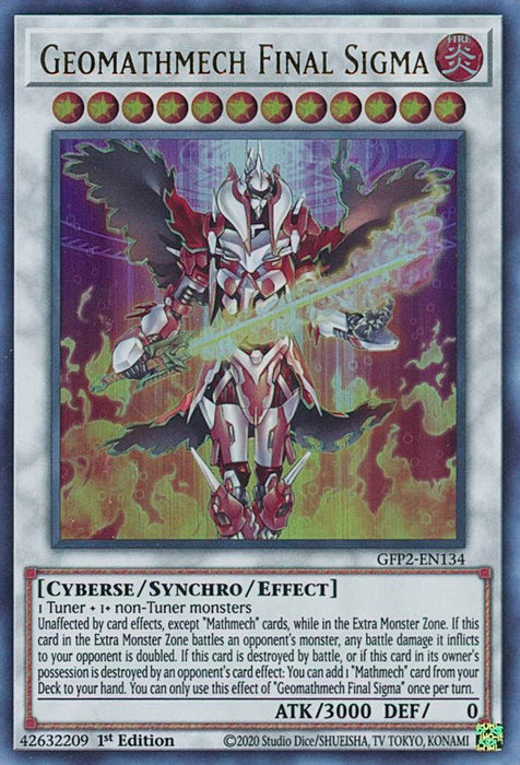 YuGiOh Geomathmech Final Sigma GFP2-EN134 Ghosts From the Past: The 2nd Haunting 1st Edition - EternaCards