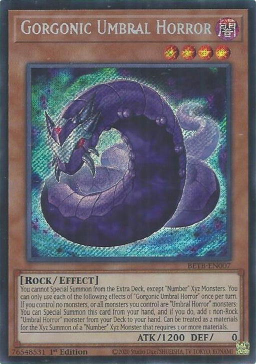 YuGiOh Gorgonic Umbral Horror BETB-EN007 Beyond the Brave 1St Edition - Eterna Cards