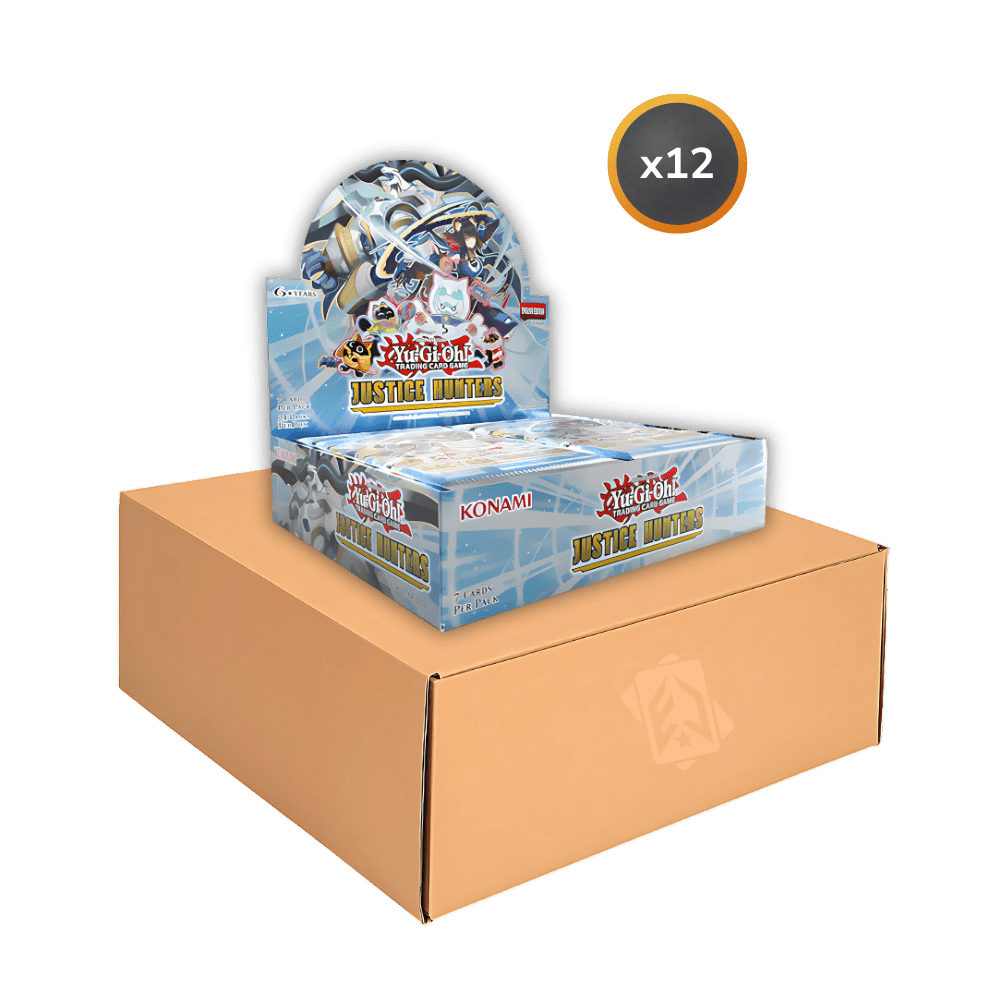 YuGiOh! Justice Hunters Booster Box Case (12 Boxes) (1st Edition) - EternaCards