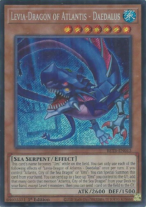 YuGiOh Levia-Dragon of Atlantis - Daedalus BETB-EN013 Beyond the Brave 1St Edition - Eterna Cards
