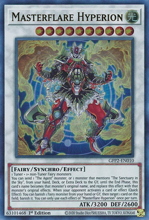 YuGiOh Masterflare Hyperion GFP2-EN010 Ghosts From the Past: The 2nd Haunting 1st Edition - EternaCards