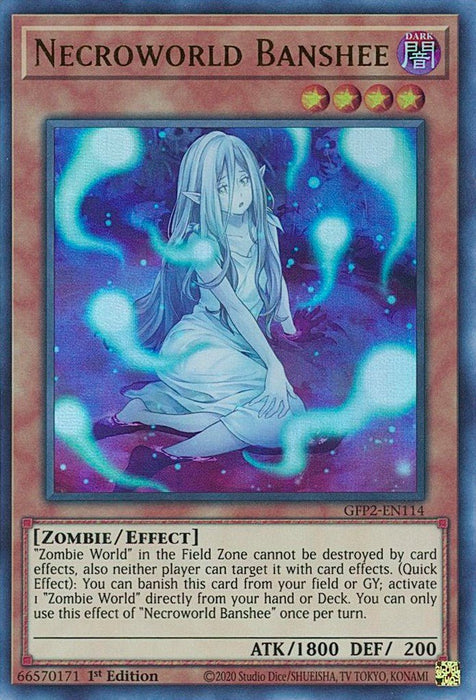 YuGiOh Necroworld Banshee GFP2-EN114 Ghosts From the Past: The 2nd Haunting 1st Edition - EternaCards