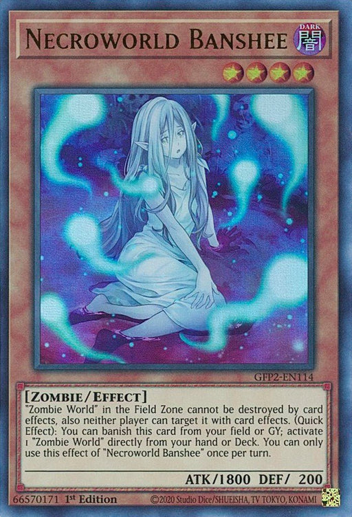 YuGiOh Necroworld Banshee GFP2-EN114 Ghosts From the Past: The 2nd Haunting 1st Edition - EternaCards