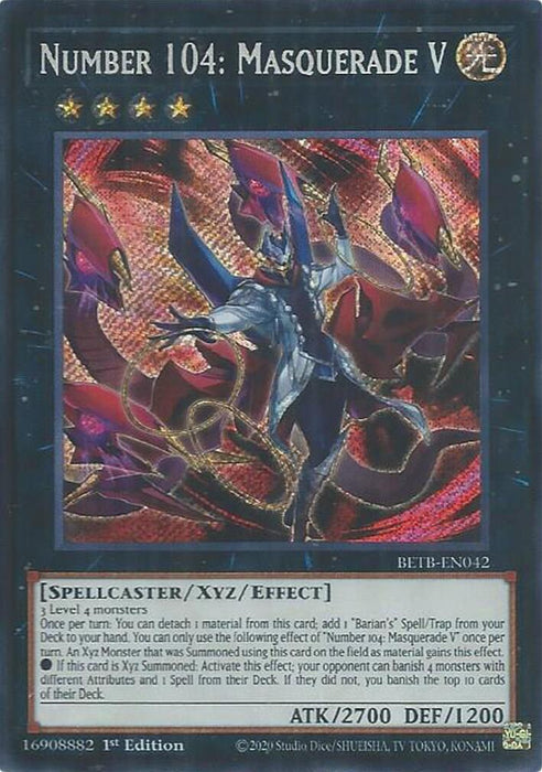 YuGiOh Number 104: Masquerade V BETB-EN042 Beyond the Brave 1St Edition - Eterna Cards