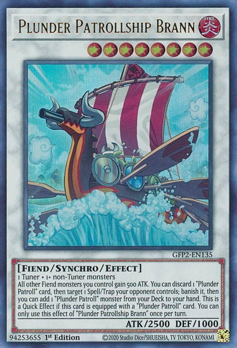 YuGiOh Plunder Patrollship Brann GFP2-EN135 Ghosts From the Past: The 2nd Haunting 1st Edition - EternaCards