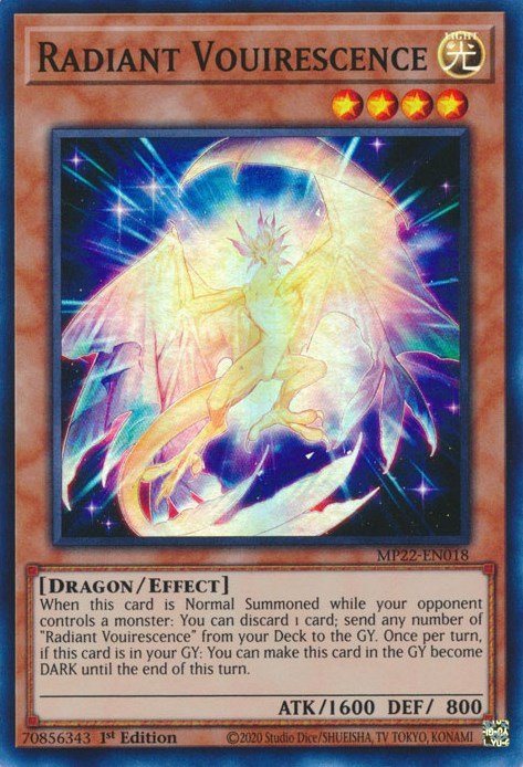 YuGiOh Radiant Vouirescence MP22-EN018 2022 Tin of the Pharaoh's Gods 1st Edition - EternaCards