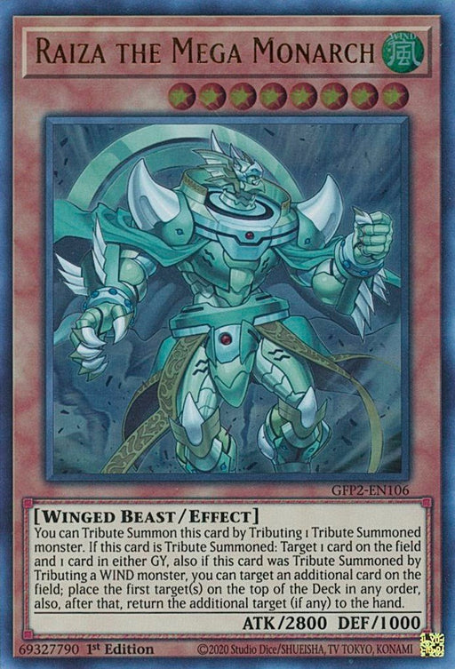 YuGiOh Raiza the Mega Monarch GFP2-EN106 Ghosts From the Past: The 2nd Haunting 1st Edition - EternaCards