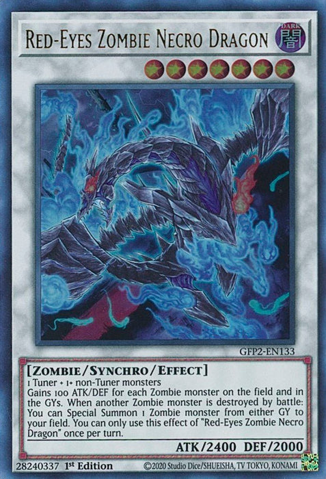 YuGiOh Red-Eyes Zombie Necro Dragon GFP2-EN133 Ghosts From the Past: The 2nd Haunting 1st Edition - EternaCards