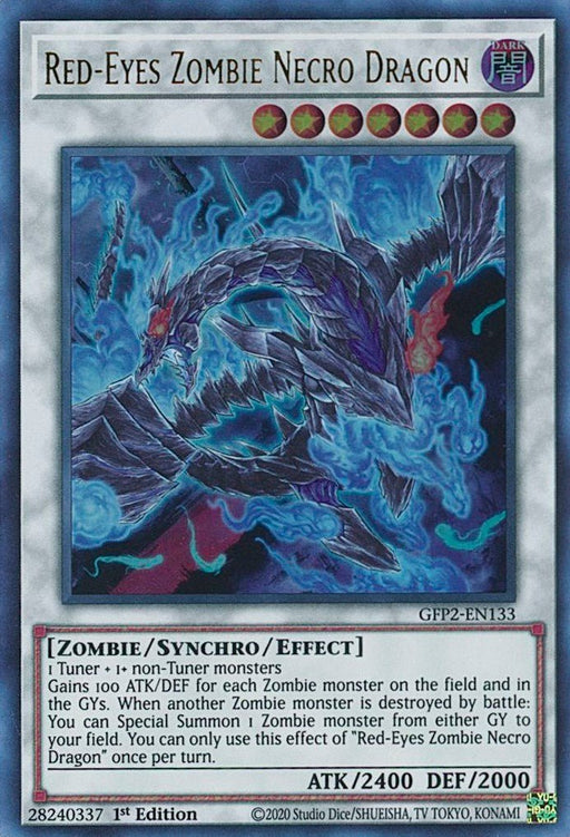 YuGiOh Red-Eyes Zombie Necro Dragon GFP2-EN133 Ghosts From the Past: The 2nd Haunting 1st Edition - EternaCards