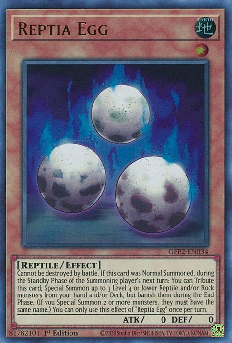 YuGiOh Reptia Egg GFP2-EN034 Ghosts From the Past: The 2nd Haunting 1st Edition - EternaCards