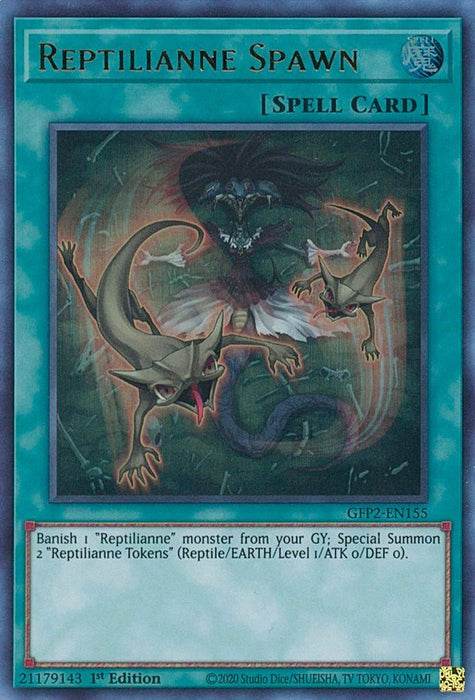 YuGiOh Reptilianne Spawn GFP2-EN155 Ghosts From the Past: The 2nd Haunting 1st Edition - EternaCards