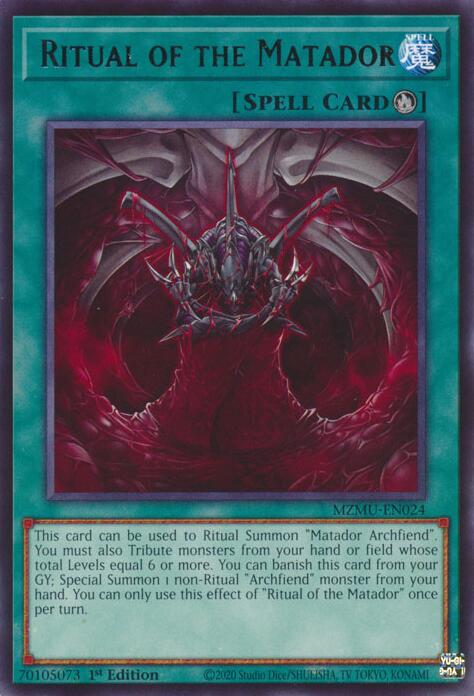 YuGiOh Ritual of the Matador MZMU-EN024 Maze of Muertos 1st Edition - EternaCards
