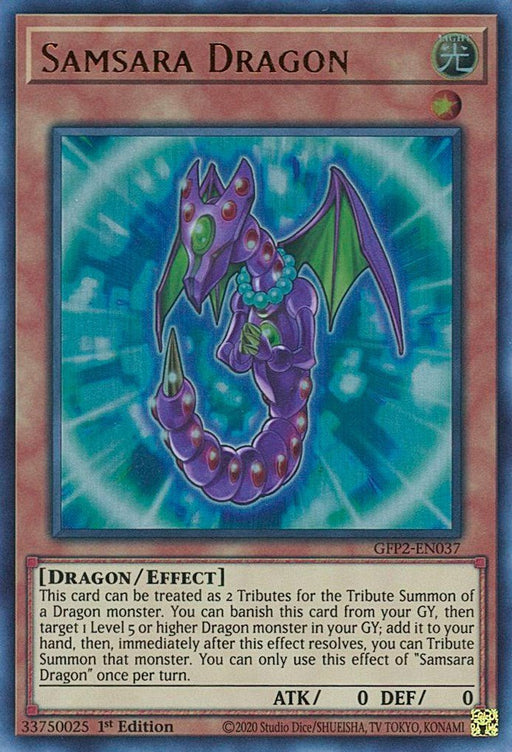 YuGiOh Samsara Dragon GFP2-EN037 Ghosts From the Past: The 2nd Haunting 1st Edition - EternaCards