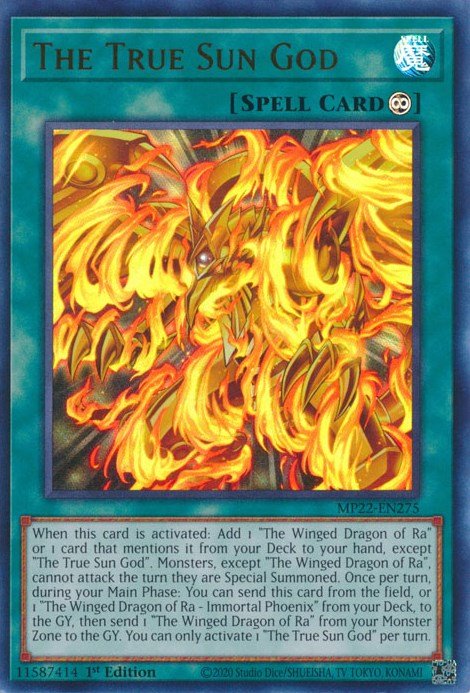 YuGiOh The True Sun God MP22-EN275 2022 Tin of the Pharaoh's Gods 1st Edition - EternaCards