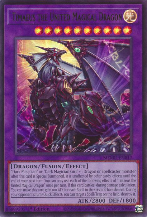 YuGiOh Timaeus the United Magical Dragon MZMU-EN012 Maze of Muertos 1st Edition - EternaCards