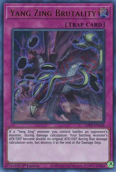 YuGiOh Yang Zing Brutality GFP2-EN169 Ghosts From the Past: The 2nd Haunting 1st Edition - EternaCards